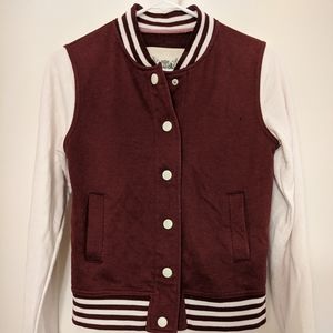 Red Jersey Letterman Jacket
